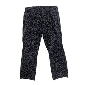 AVIA Legging XL X Large 16 18 30" Gym Pants Black Gray Animal Stretch Pocket